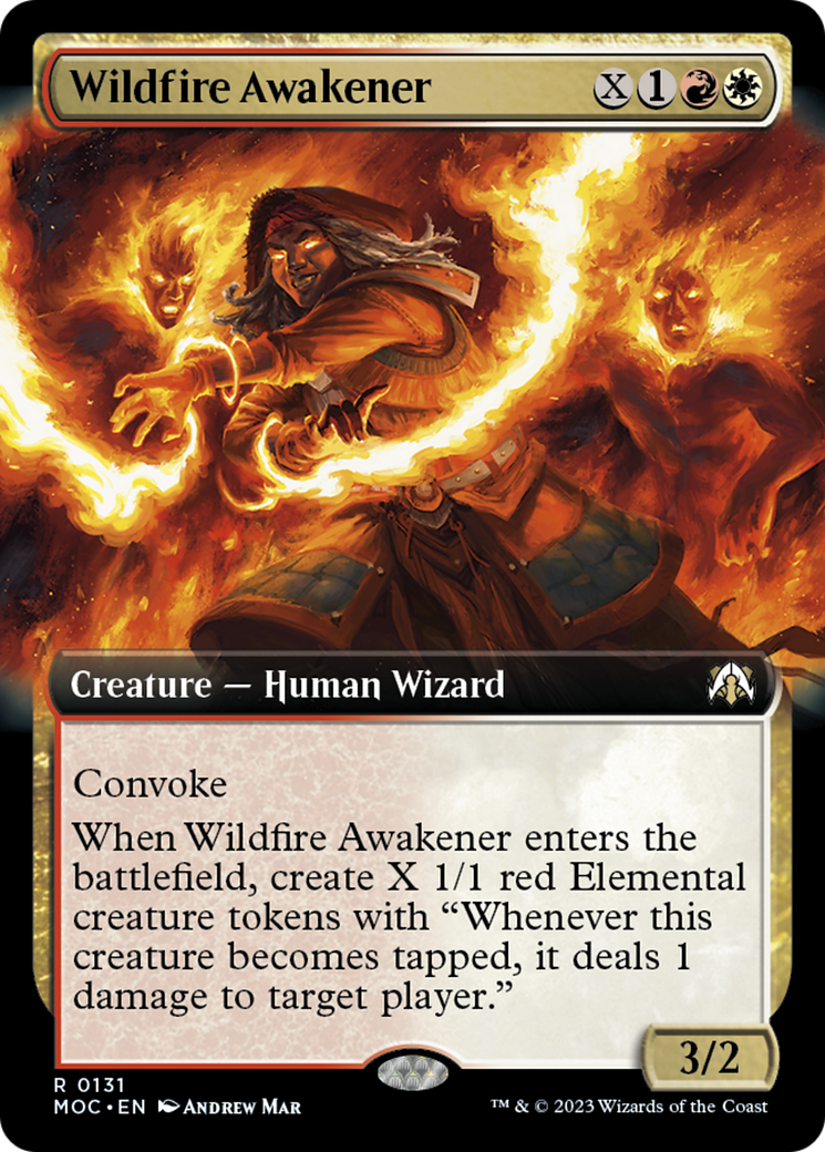 Wildfire Awakener (Extended Art) [March of the Machine Commander] | Grognard Games