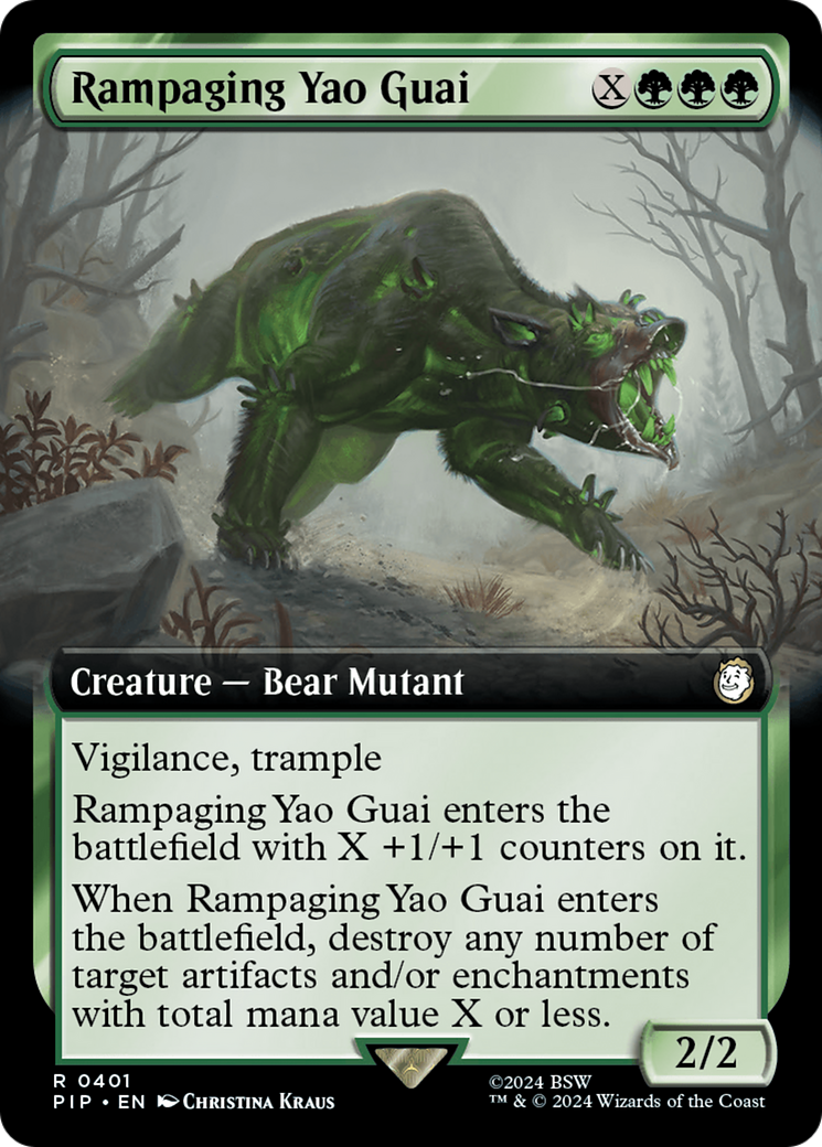 Rampaging Yao Guai (PIP-401) - Fallout: (Extended Art) Foil | Grognard Games