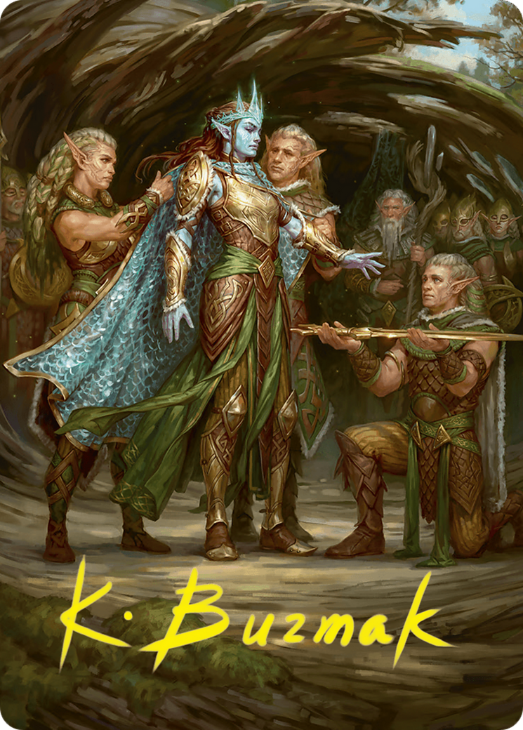 Lathril, Blade of the Elves Art Card (48/54) (Gold-Stamped Signature) [Foundations Art Series] | Grognard Games