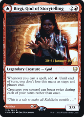 Birgi, God of Storytelling // Harnfel, Horn of Bounty [Kaldheim Prerelease Promos] | Grognard Games