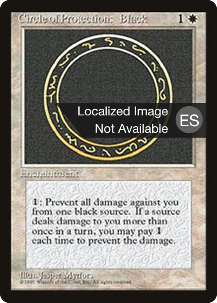 Circle of Protection: Black [Fourth Edition (Foreign Black Border)] | Grognard Games