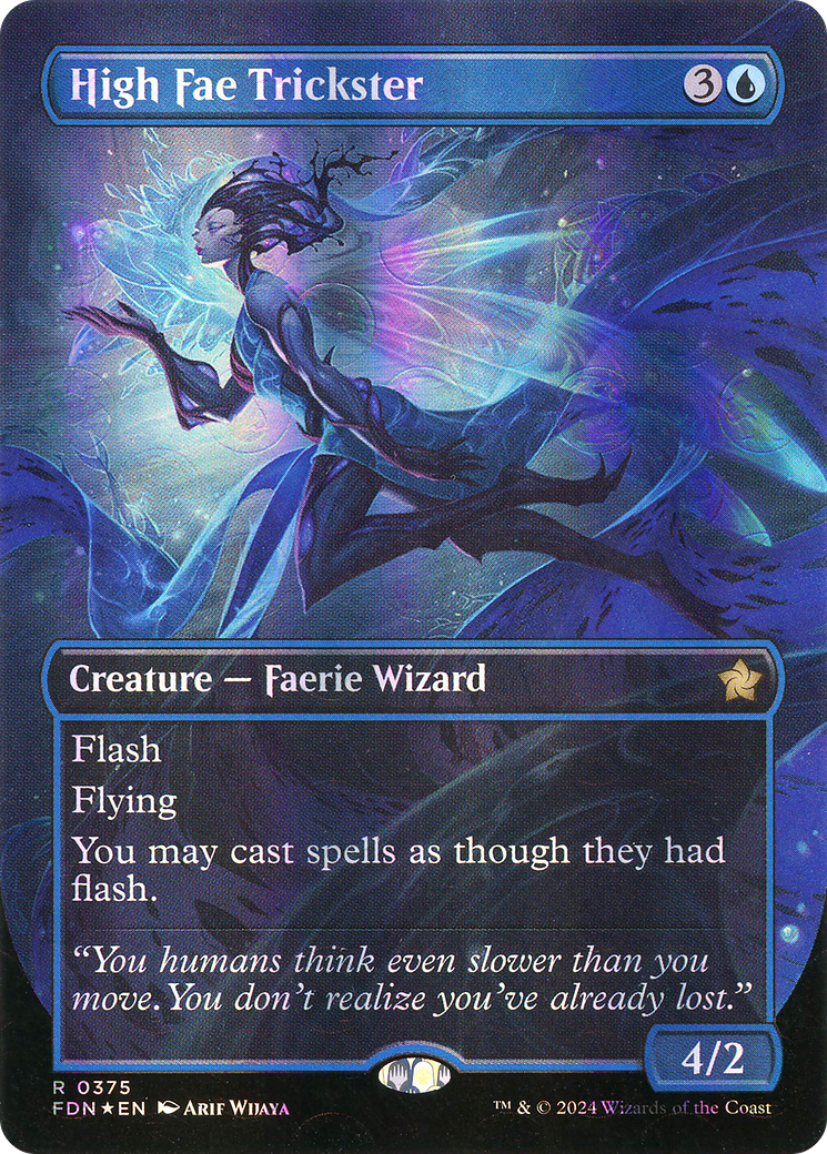 High Fae Trickster (Borderless) (Mana Foil) [Foundations] | Grognard Games