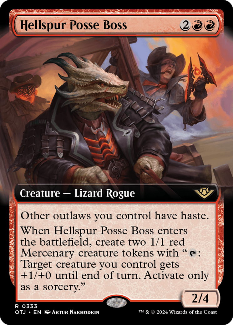 Hellspur Posse Boss (OTJ-333) - Outlaws of Thunder Junction: (Extended Art) Foil | Grognard Games