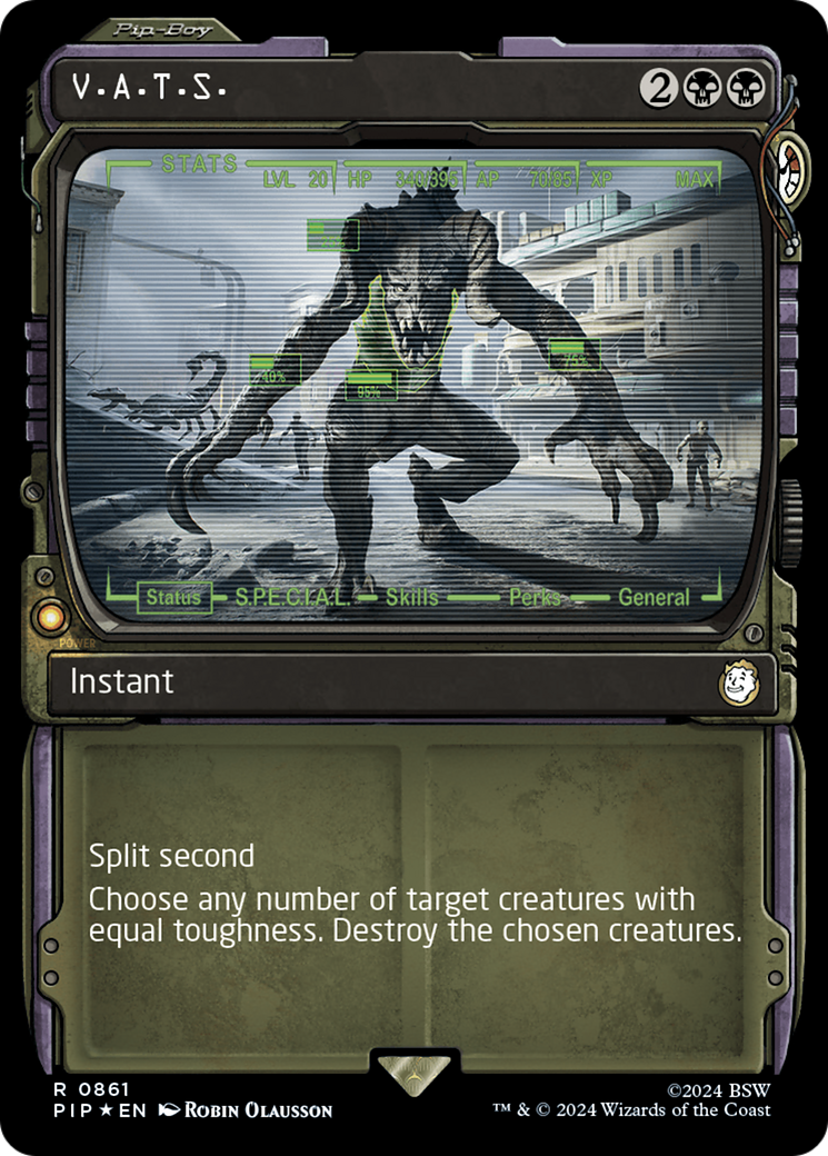 V.A.T.S. (Showcase) (Surge Foil) [Fallout] | Grognard Games