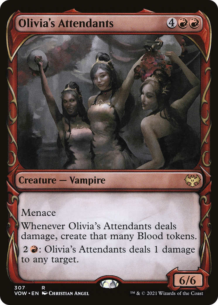 Olivia's Attendants (Showcase Fang Frame) [Innistrad: Crimson Vow] | Grognard Games