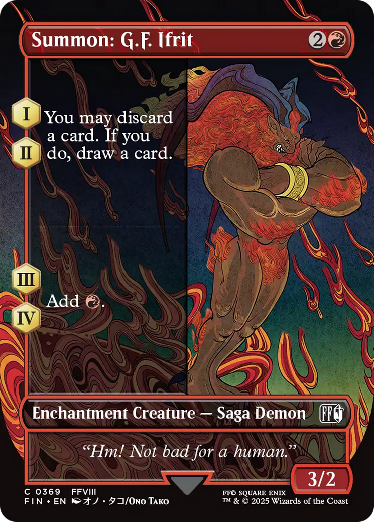 Summon: G.F. Ifrit (FIN-369) - FINAL FANTASY: (enchantment) (Borderless) | Grognard Games