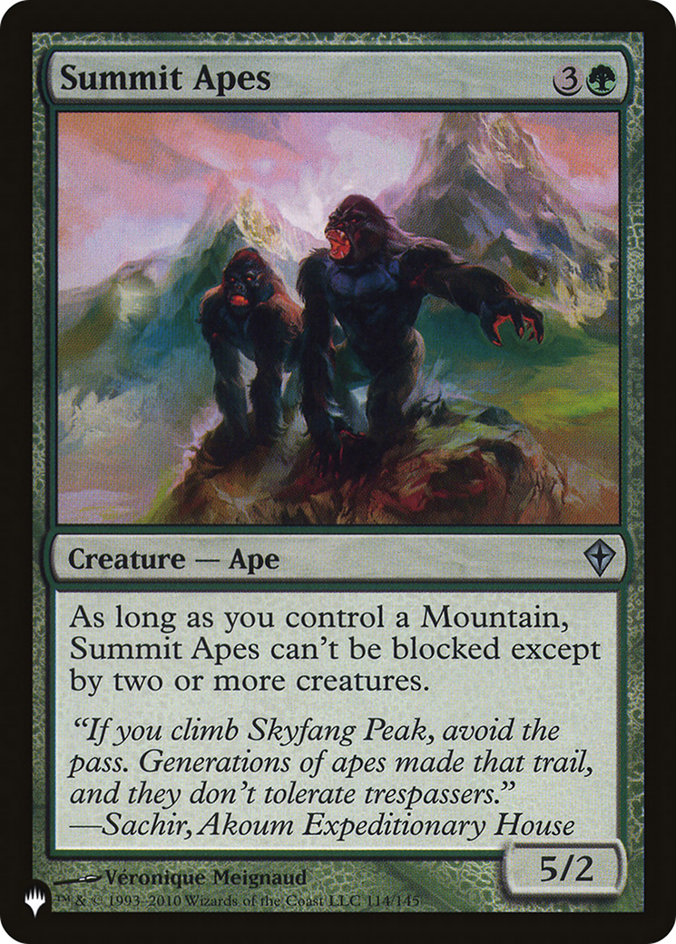 Summit Apes [The List] | Grognard Games