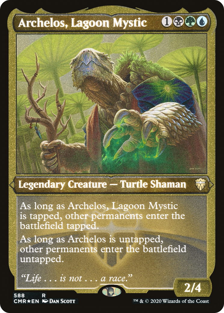 Archelos, Lagoon Mystic (Etched) [Commander Legends] | Grognard Games