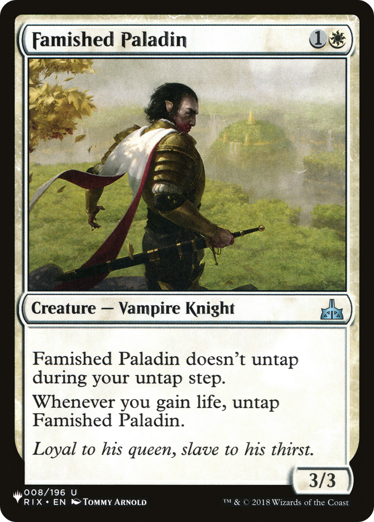 Famished Paladin [The List] | Grognard Games