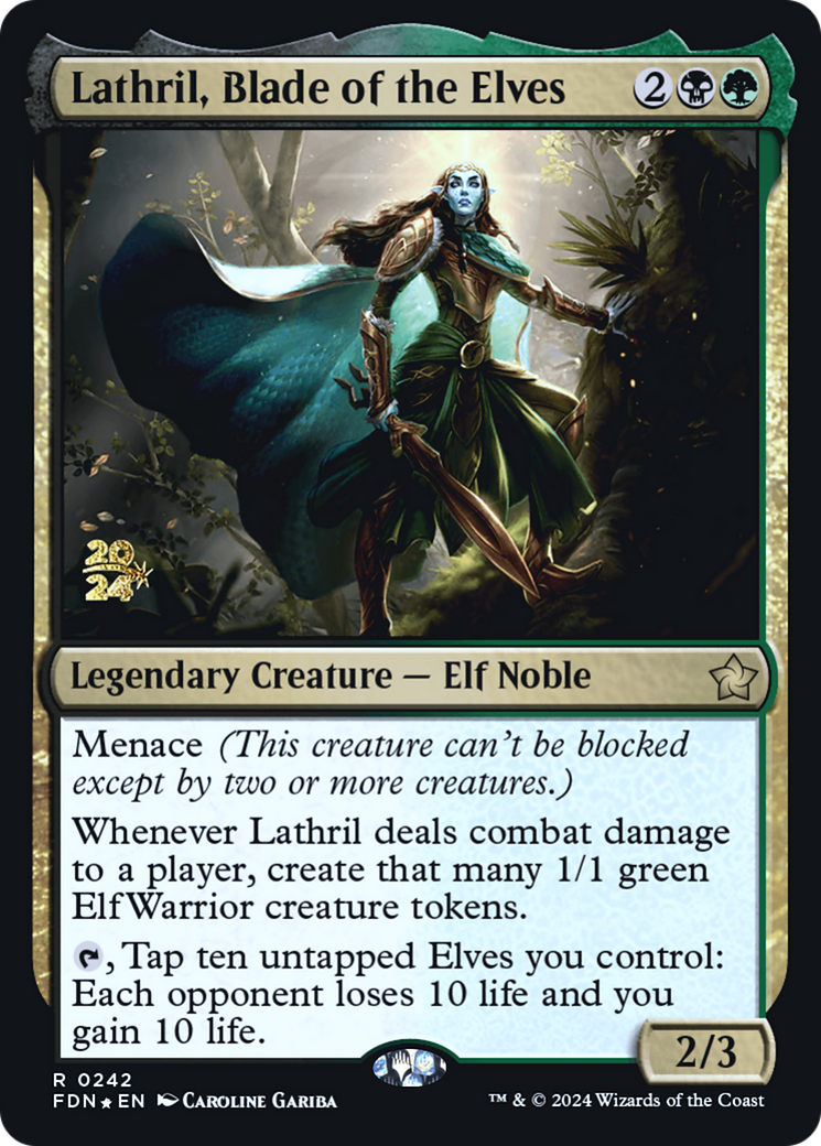 Lathril, Blade of the Elves [Foundations Prerelease Promos] | Grognard Games