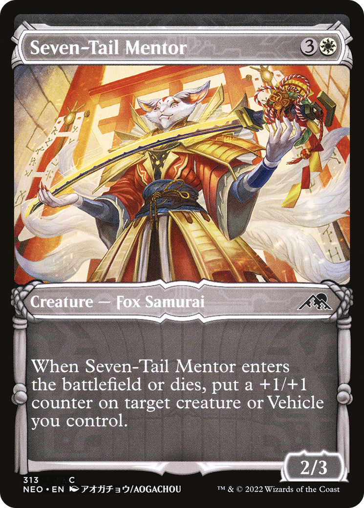 Seven-Tail Mentor (Showcase Samurai) [Kamigawa: Neon Dynasty] | Grognard Games