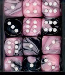 CHX26830 Gemini Black-Pink/White 12mm (36) | Grognard Games