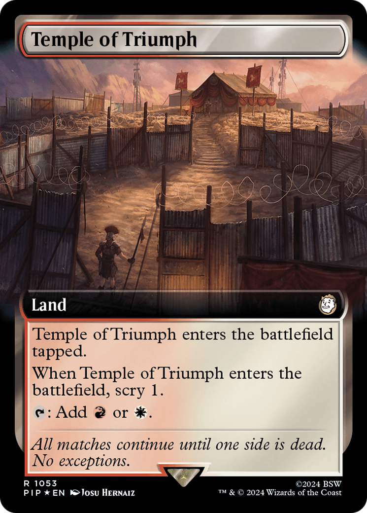Temple of Triumph (Extended Art) (Surge Foil) [Fallout] | Grognard Games