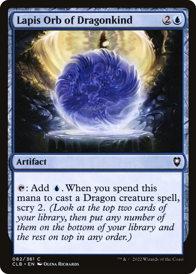 Lapis Orb of Dragonkind [Commander Legends: Battle for Baldur's Gate] | Grognard Games