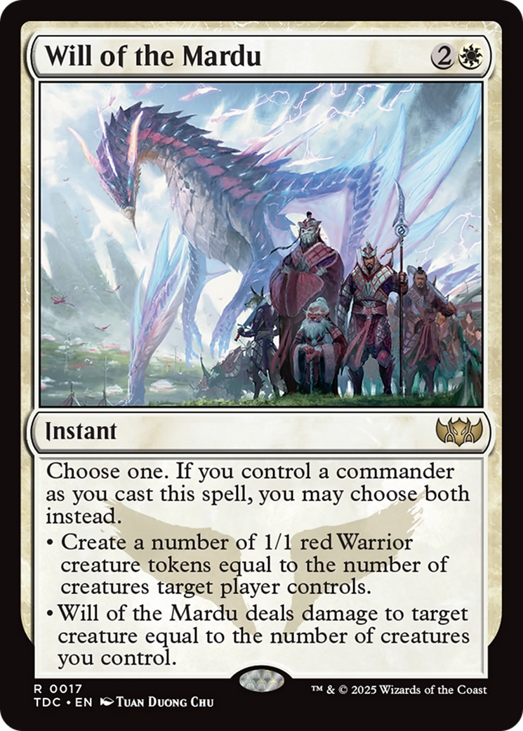 Will of the Mardu [Tarkir: Dragonstorm Commander] | Grognard Games
