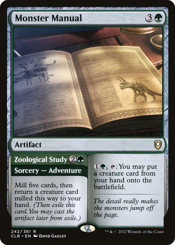 Monster Manual // Zoological Study [Commander Legends: Battle for Baldur's Gate] | Grognard Games