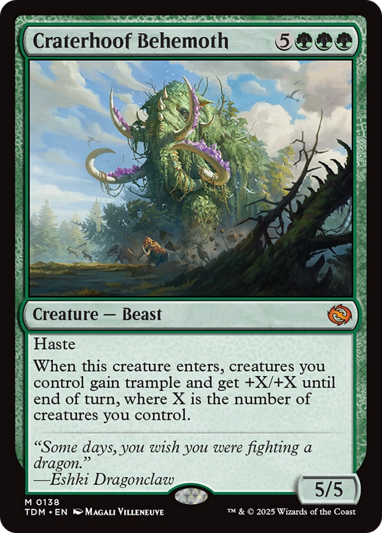Craterhoof Behemoth [Tarkir: Dragonstorm] | Grognard Games