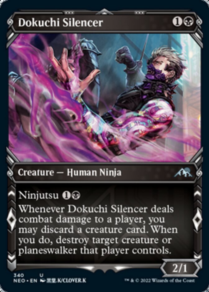 Dokuchi Silencer (Showcase Ninja) [Kamigawa: Neon Dynasty] | Grognard Games