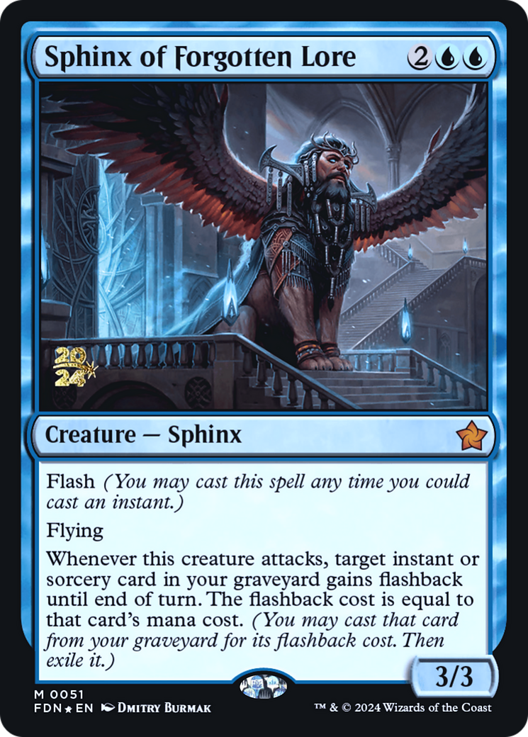 Sphinx of Forgotten Lore [Foundations Prerelease Promos] | Grognard Games