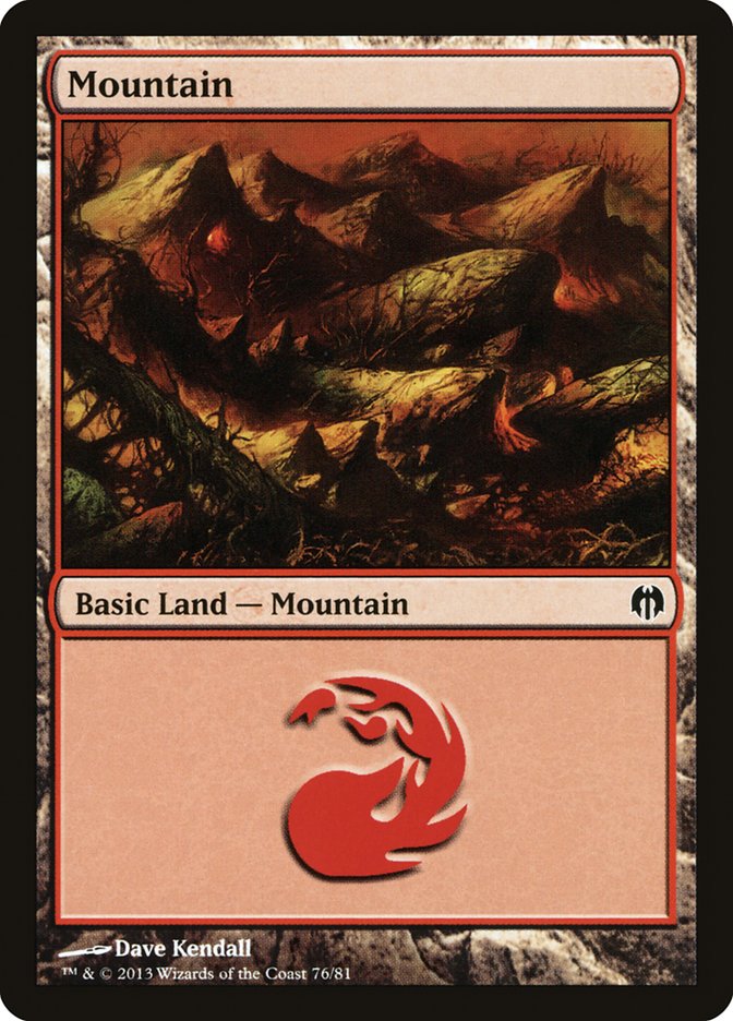 Mountain (76) [Duel Decks: Heroes vs. Monsters] | Grognard Games