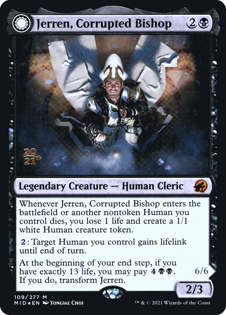 Jerren, Corrupted Bishop // Ormendahl, the Corrupted [Innistrad: Midnight Hunt Prerelease Promos] | Grognard Games