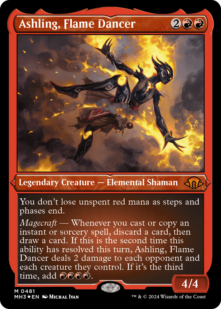 Ashling, Flame Dancer (Foil Etched) [Modern Horizons 3] | Grognard Games