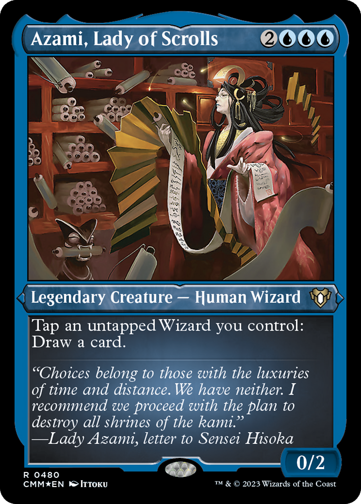 Azami, Lady of Scrolls (Foil Etched) [Commander Masters] | Grognard Games