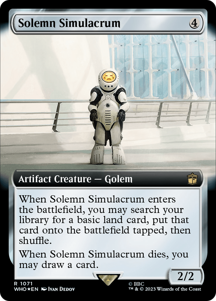 Solemn Simulacrum (Extended Art) (Surge Foil) [Doctor Who] | Grognard Games