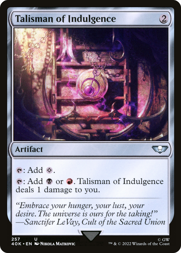 Talisman of Indulgence [Universes Beyond: Warhammer 40,000] | Grognard Games