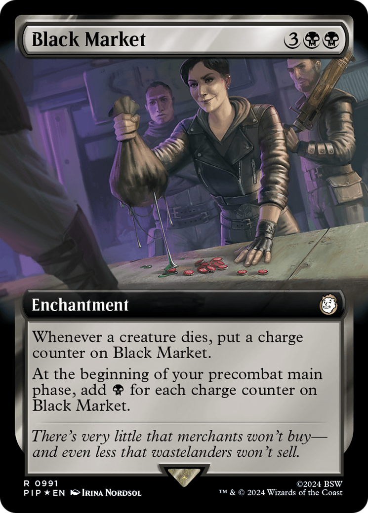 Black Market (Extended Art) (Surge Foil) [Fallout] | Grognard Games