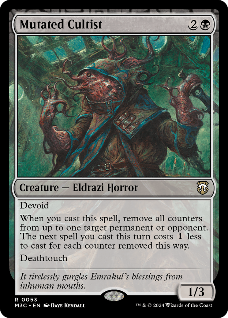 Mutated Cultist (Ripple Foil) [Modern Horizons 3 Commander] | Grognard Games