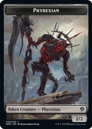 Phyrexian // Knight Double-sided Token (DMU-) - Dominaria United Foil | Grognard Games