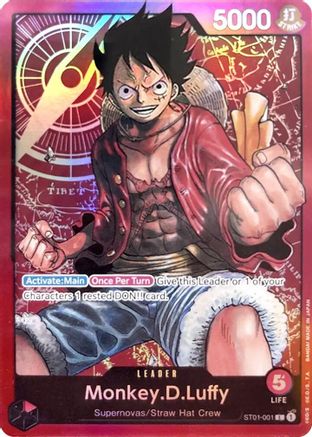 Monkey.D.Luffy (001) (ST01-001) - Starter Deck 1: Straw Hat Crew Foil | Grognard Games