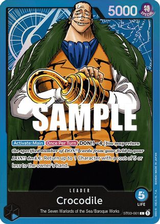 Crocodile (001) (ST03-001) - Starter Deck 3: The Seven Warlords of The Sea Foil | Grognard Games