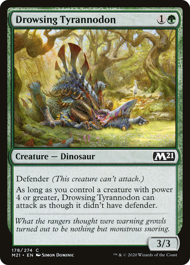 Drowsing Tyrannodon (M21-178) - Core Set 2021 Foil | Grognard Games