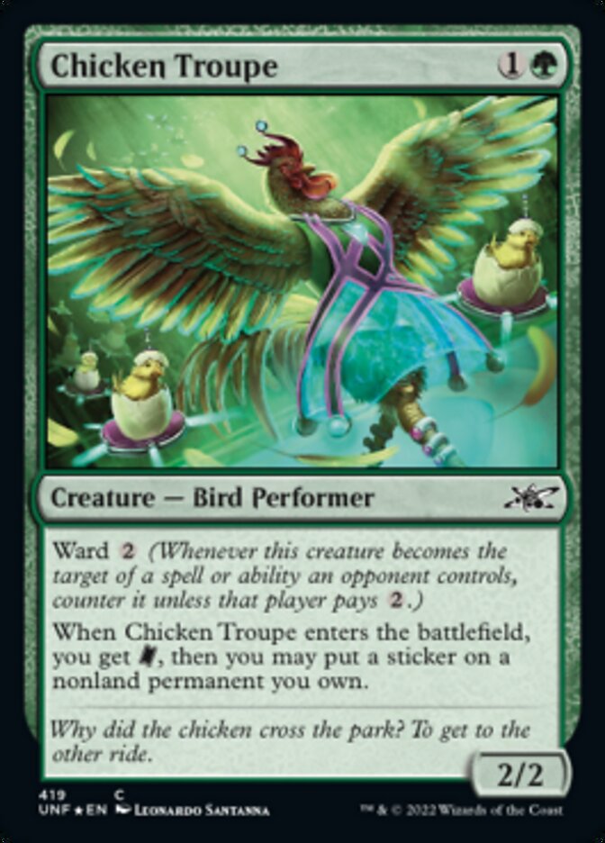 Chicken Troupe (Galaxy Foil) [Unfinity] | Grognard Games