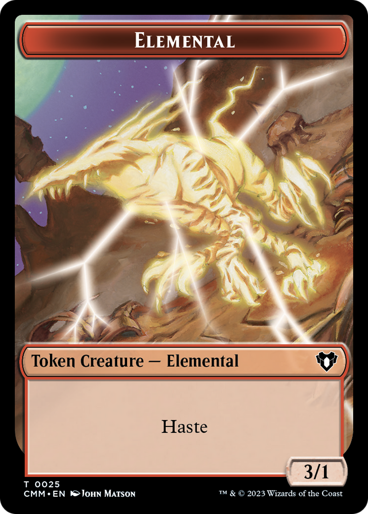 Thopter // Elemental (0025) Double-Sided Token [Commander Masters Tokens] | Grognard Games