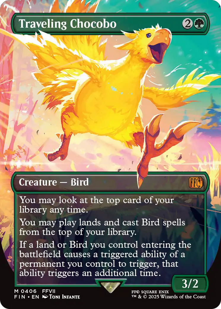 Traveling Chocobo (FIN-406) - FINAL FANTASY (Borderless) Foil | Grognard Games