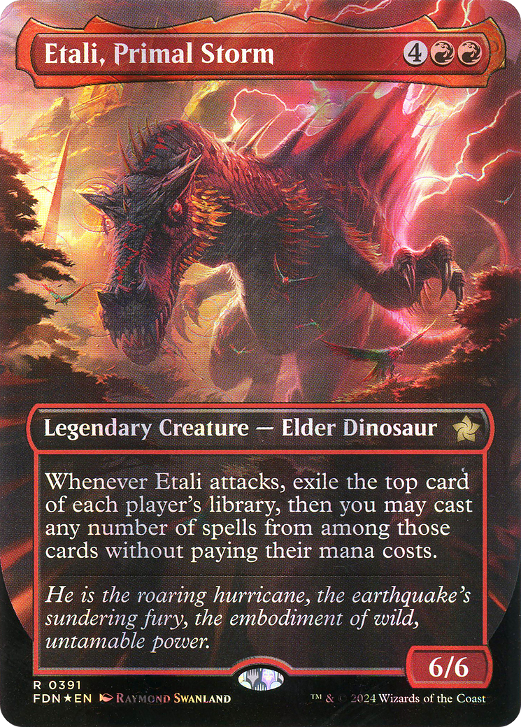 Etali, Primal Storm (Borderless) (Mana Foil) [Foundations] | Grognard Games