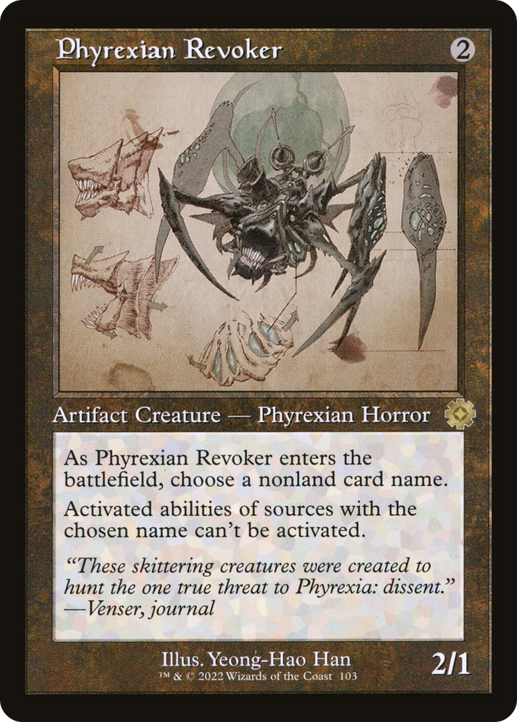 Phyrexian Revoker (Retro Schematic) [The Brothers' War Retro Artifacts] | Grognard Games