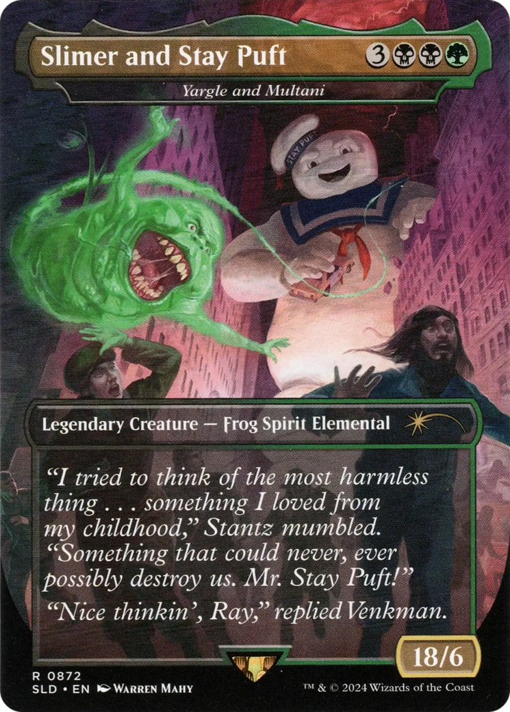 Yargle and Multani (SLD-872) - Secret Lair Drop / Slimer and Stay Puft (Borderless) Foil | Grognard Games
