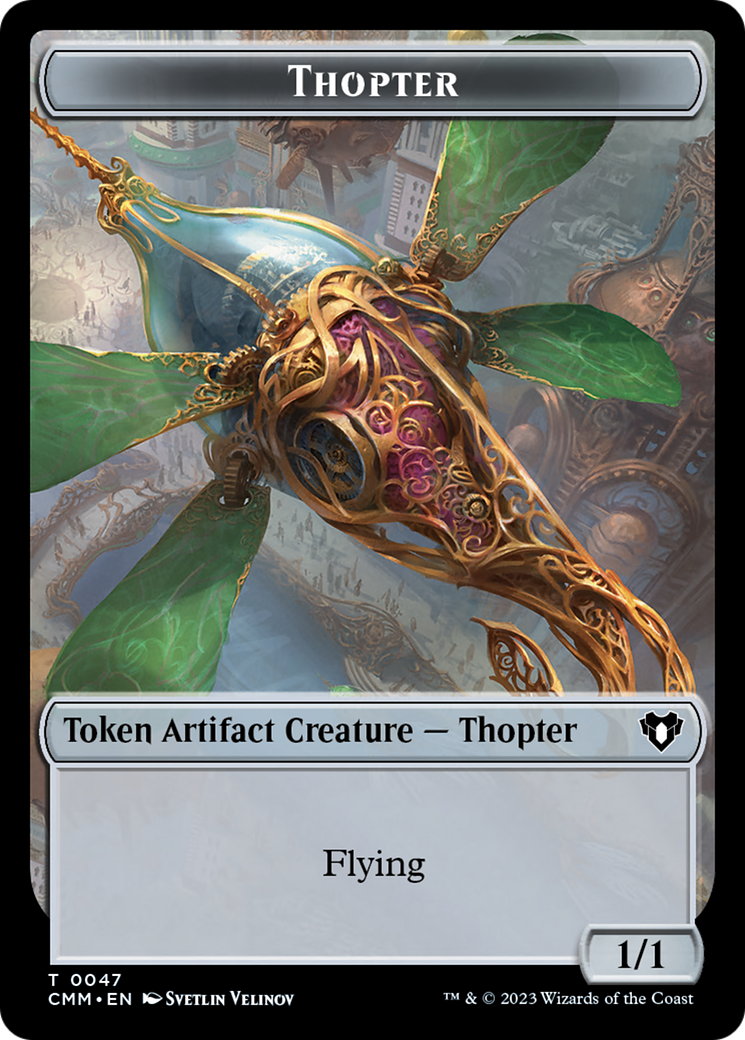 Thopter // Construct (0074) Double-Sided Token [Commander Masters Tokens] | Grognard Games