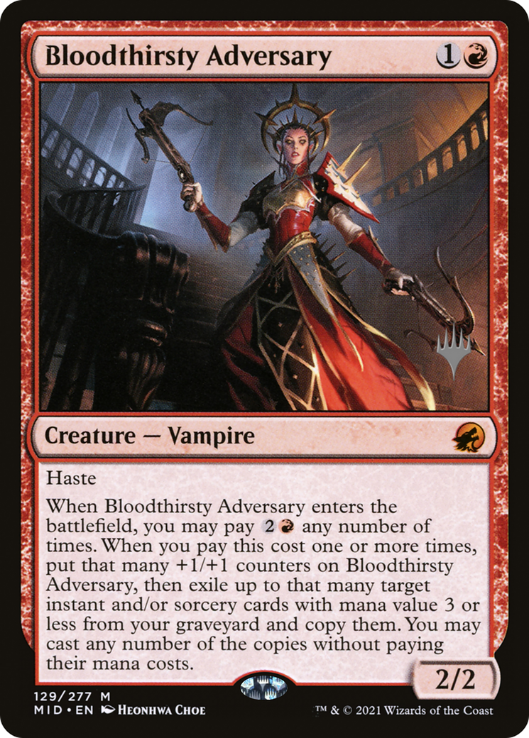 Bloodthirsty Adversary (Promo Pack) [Innistrad: Midnight Hunt Promos] | Grognard Games