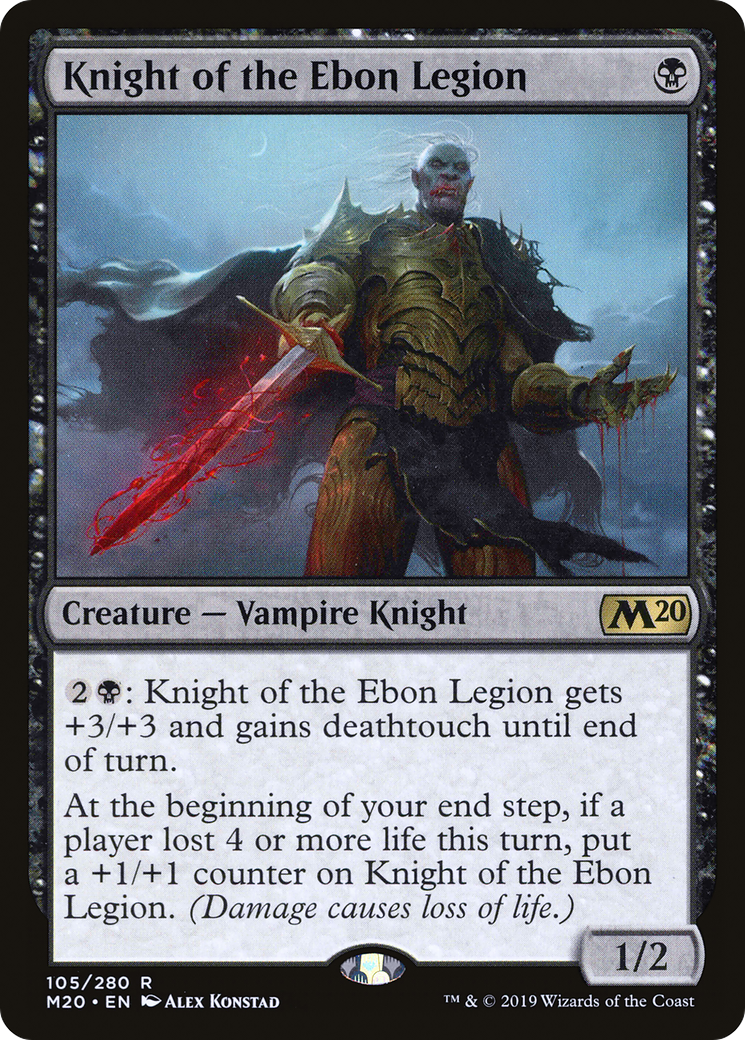 Knight of the Ebon Legion [Core Set 2020] | Grognard Games