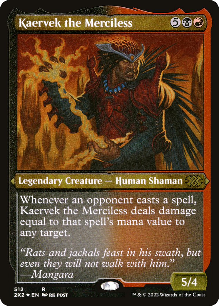 Kaervek the Merciless (2X2-512) - Double Masters 2022 Foil | Grognard Games