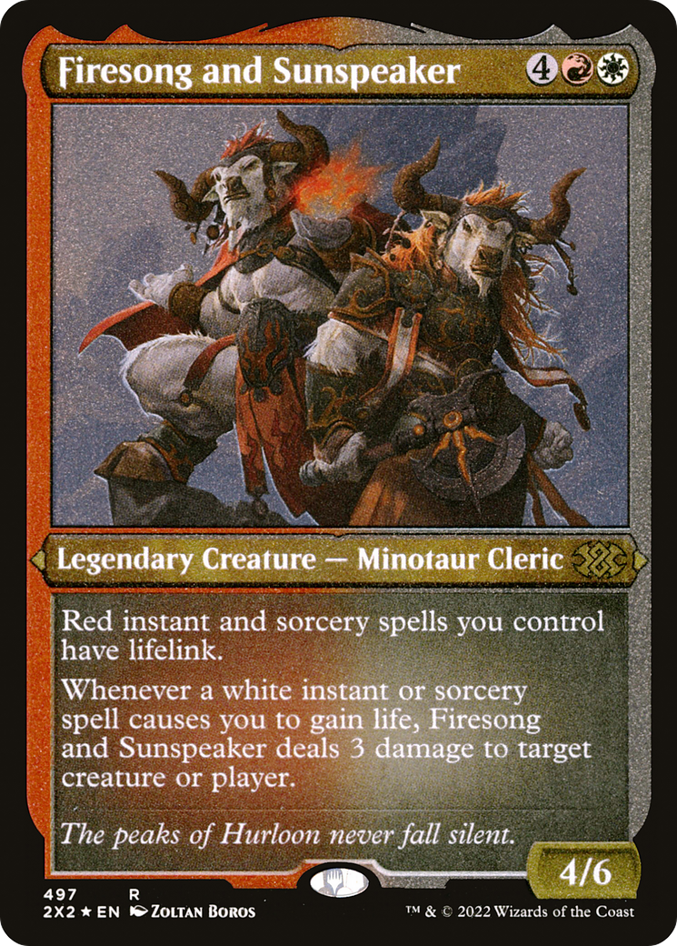 Firesong and Sunspeaker (Foil Etched) (2X2-497) - Double Masters 2022 Foil | Grognard Games