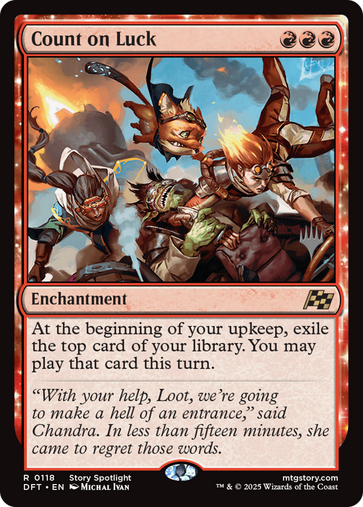 Count on Luck (Promo Pack) [Aetherdrift Promos] | Grognard Games