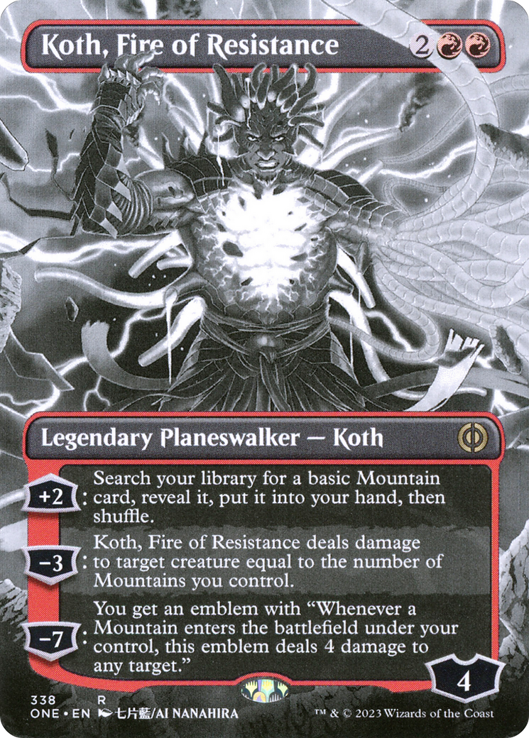Koth, Fire of Resistance (Borderless Manga) [Phyrexia: All Will Be One] | Grognard Games