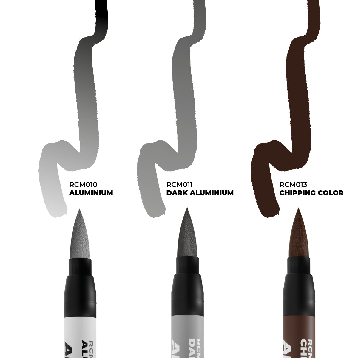 AK Interactive Real Colors Markers Chipping - Set 3 Real Colors Markers | Grognard Games