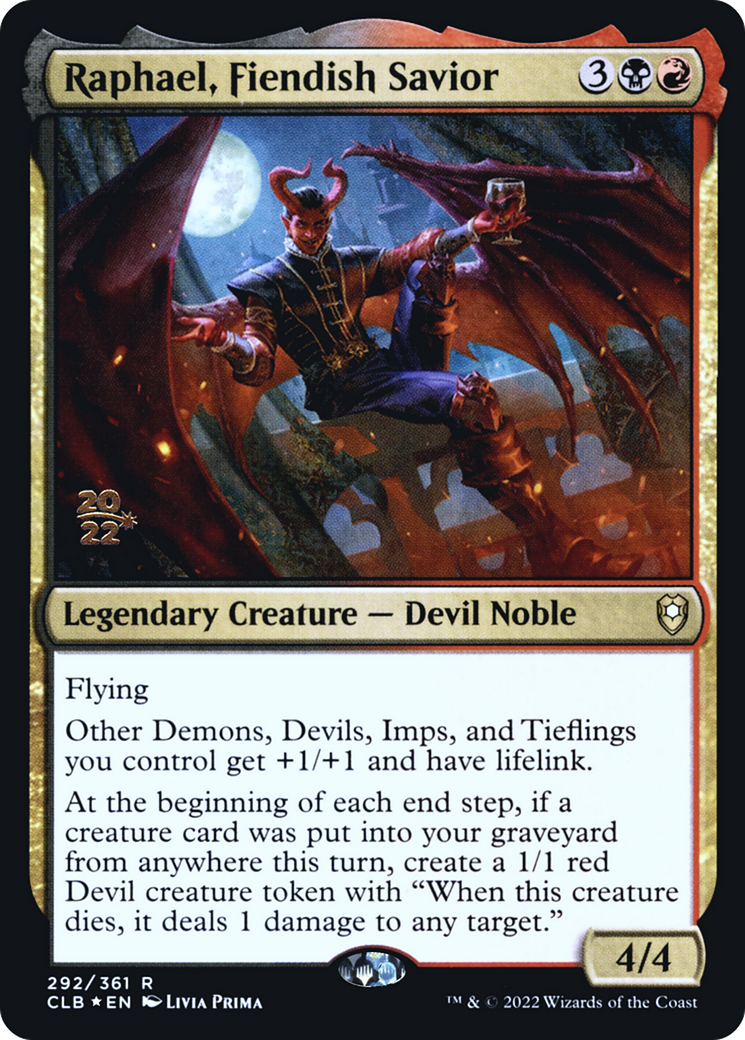 Raphael, Fiendish Savior [Commander Legends: Battle for Baldur's Gate Prerelease Promos] | Grognard Games